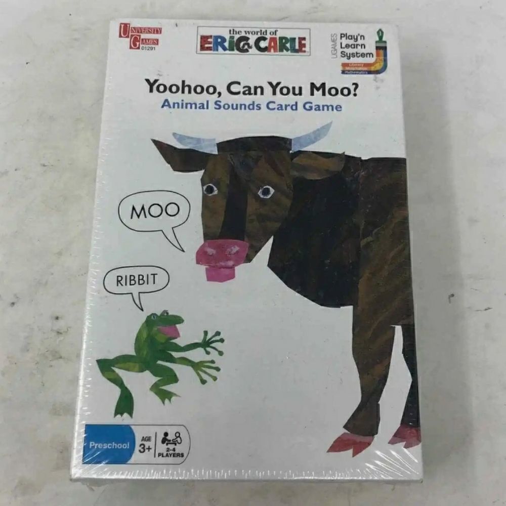 ERIC Carle Animal Sounds Card Game Yoohoo Can You Moo New Sealed in Box